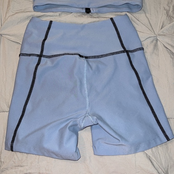 Year of Ours Blue Stretch Lindsey Bra and Shorts Set XS - worn ONCE - clean - Picture 9 of 14